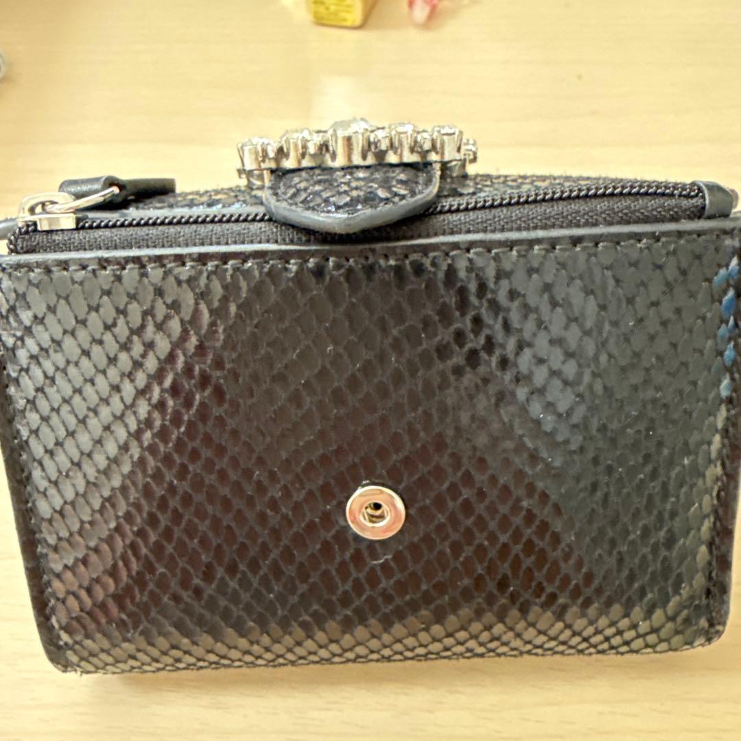 JIMMY CHOO ブラックレザー三つ折り財布