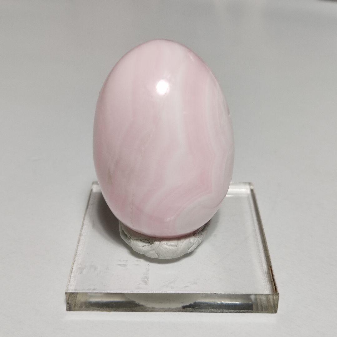 パワーストーン　天然石　ピンクカルサイト　エッグ型　96g　No.259