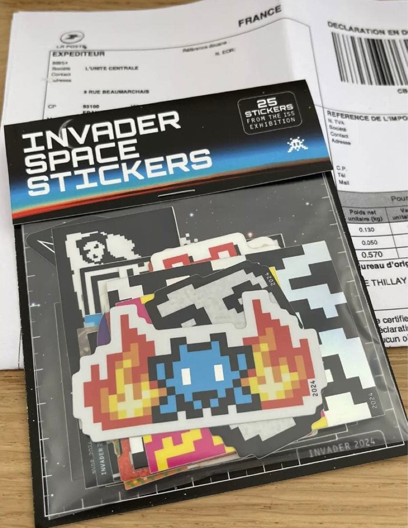 Invader Space Station インベーダー アート 限定ステッカー