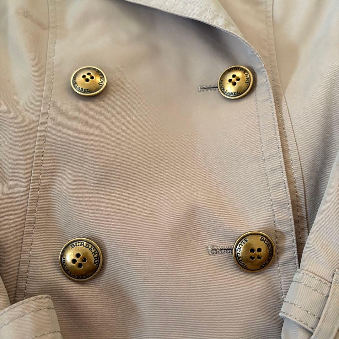 【サイズ36】BURBERRYバーバリー トレンチコート ノバチェック 金ボタン
