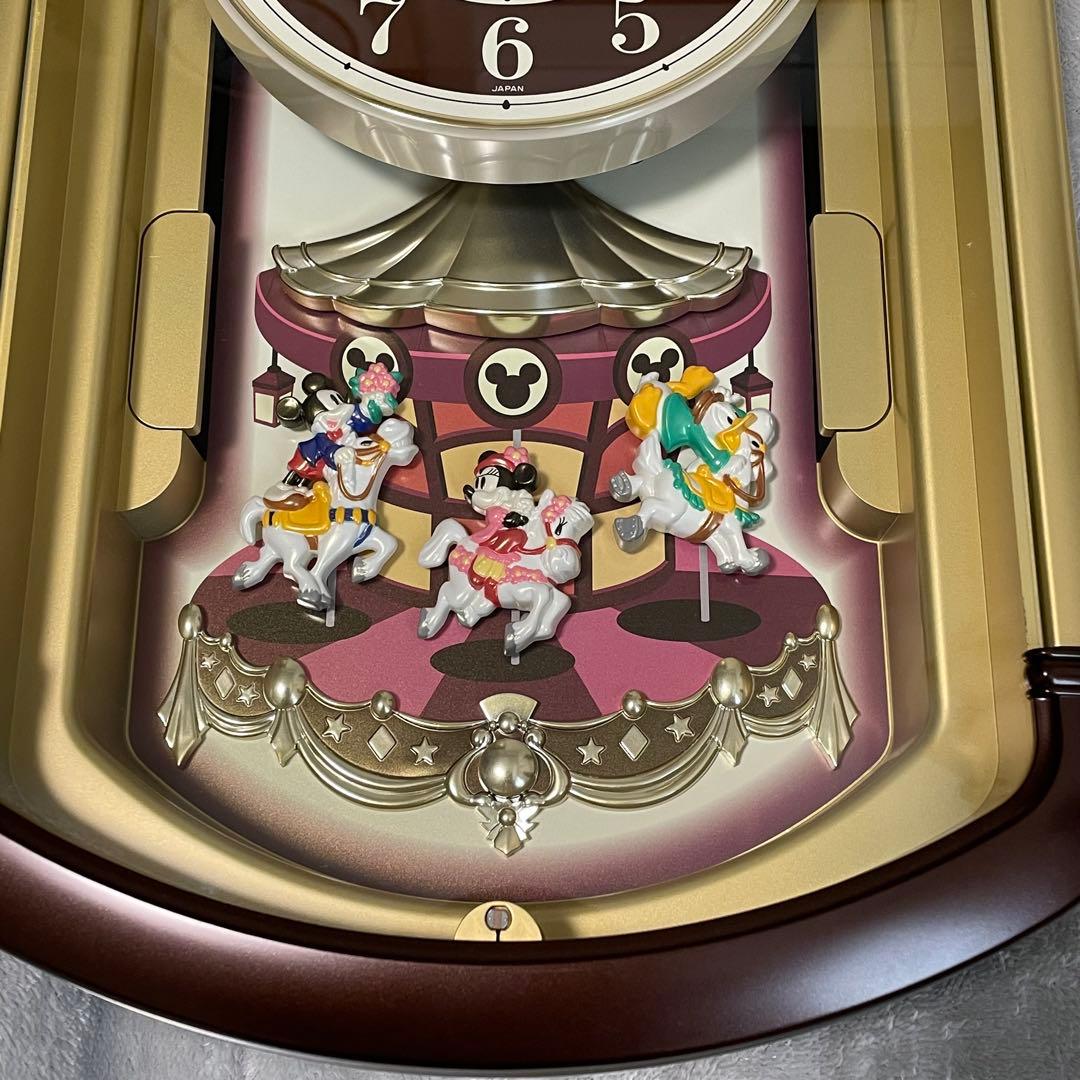 からくり時計 ディズニータイム ミッキーマウス メリーゴーランド掛時計