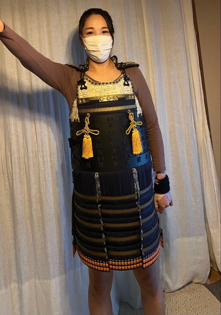 【hiro】日本甲冑 等身大 ◎胴鎧◎ 【掛紺糸威　黒胴当世具足】