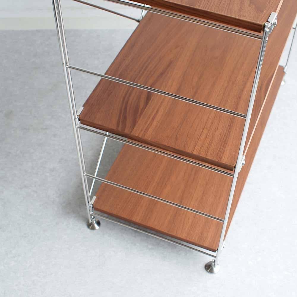 無印良品/MUJI ウォールナット材 ステンレスユニットシェルフ ZR24446