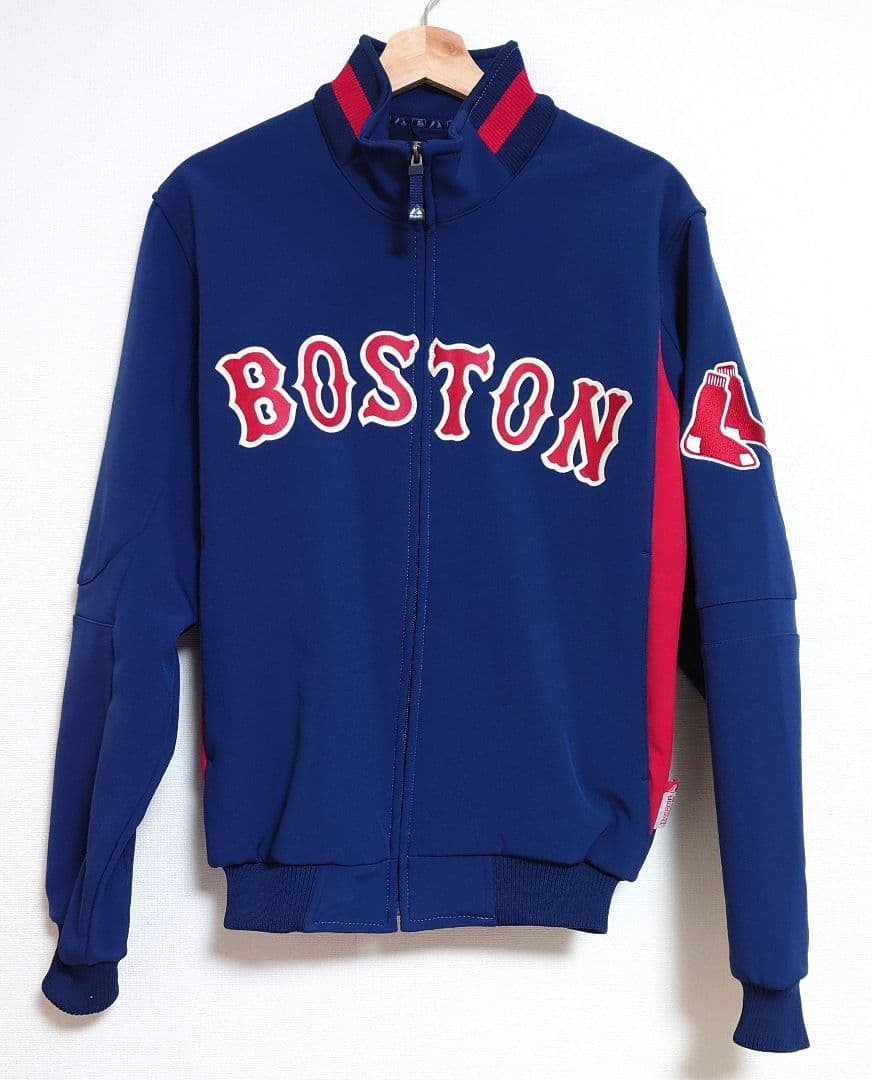 【人気】マジェスティック MLB レッドソックス チームジャケット ネイビー