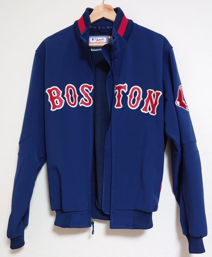 【人気】マジェスティック MLB レッドソックス チームジャケット ネイビー