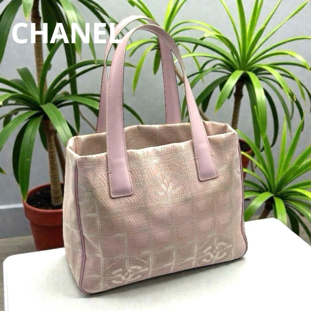 小ぶり希少❤︎CHANELピンクシャネルニュートラベルラインココマークミニトート
