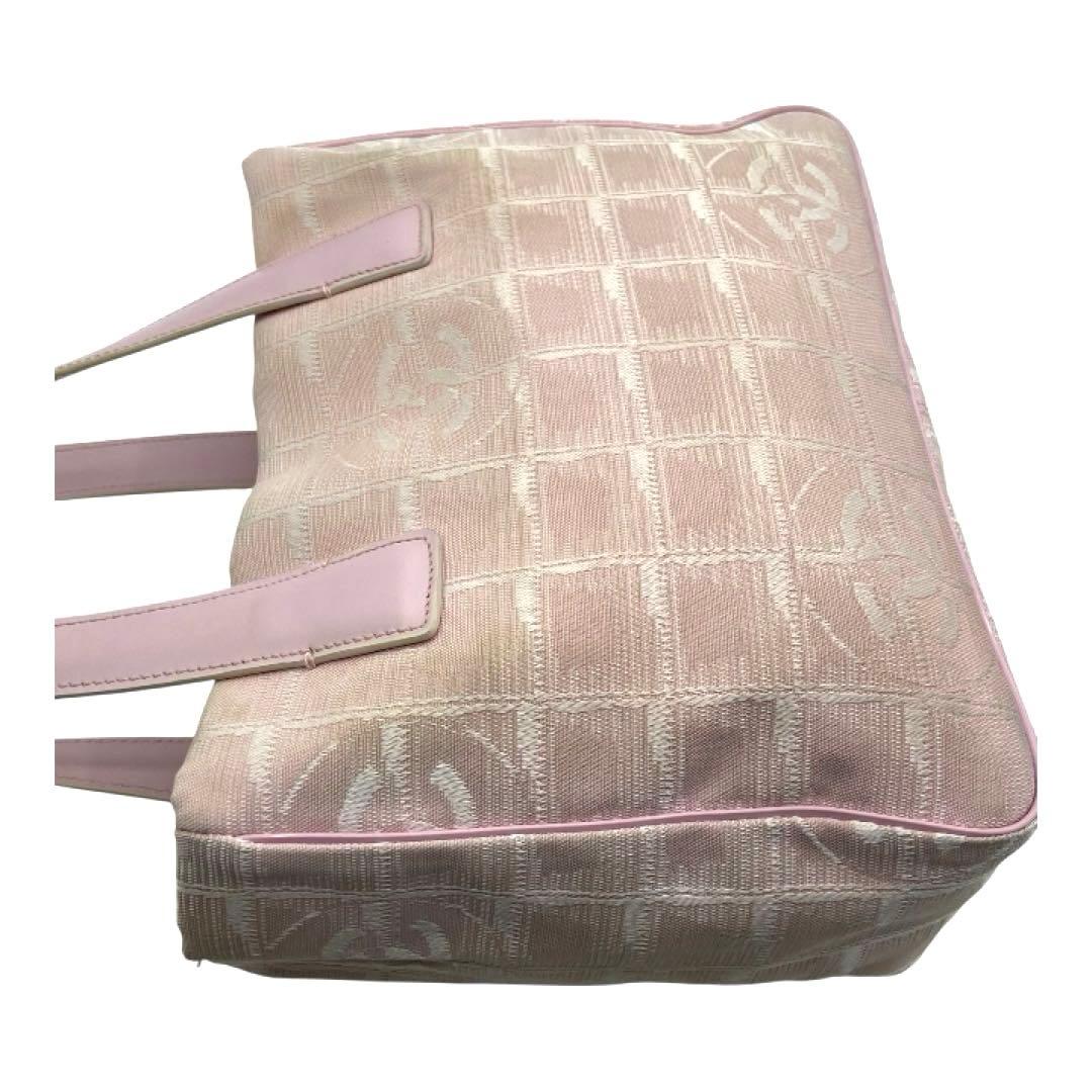 小ぶり希少❤︎CHANELピンクシャネルニュートラベルラインココマークミニトート