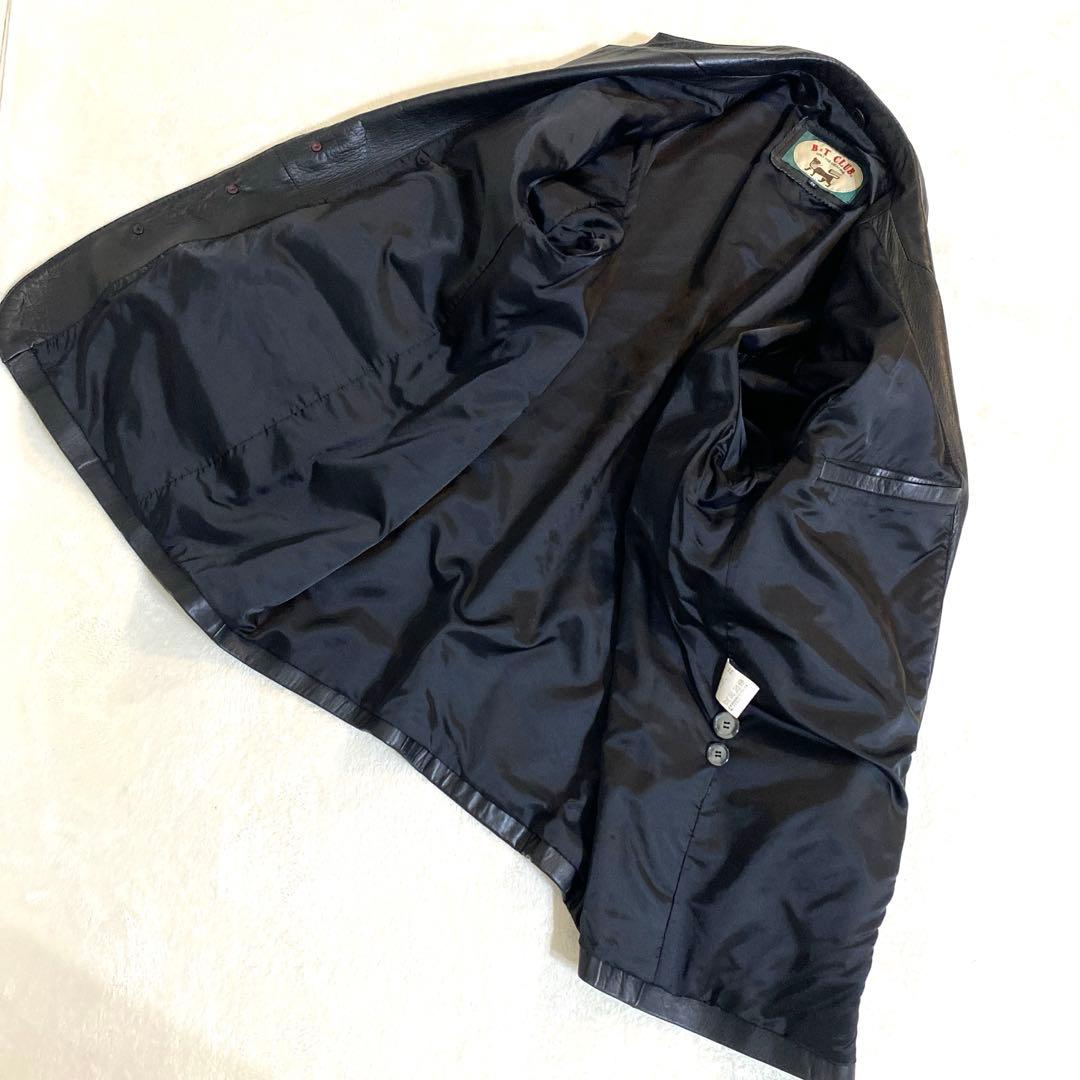 【美品】大きいサイズ　B &T CLUB ラムレザー　羊革　ジャケット　コート