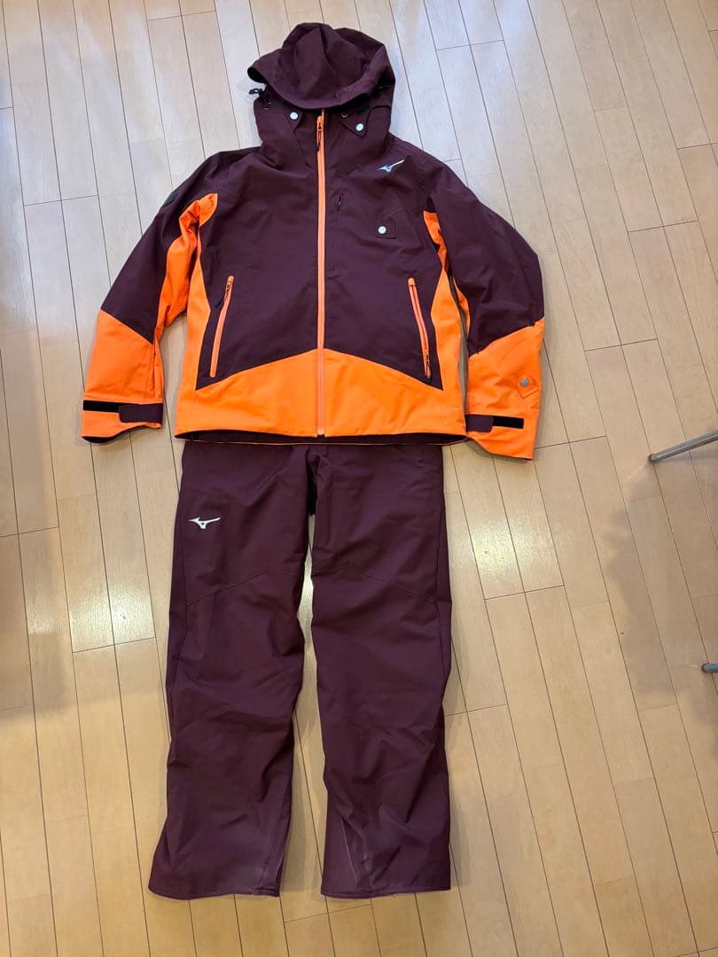 ミズノデモスキーウェア上下セット 2023-2024モデル　紫オレンジ