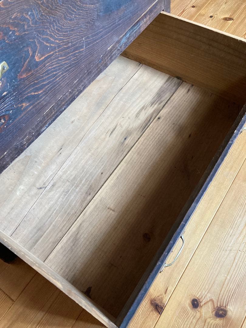 値下げしました ガラス扉付き木製古家具