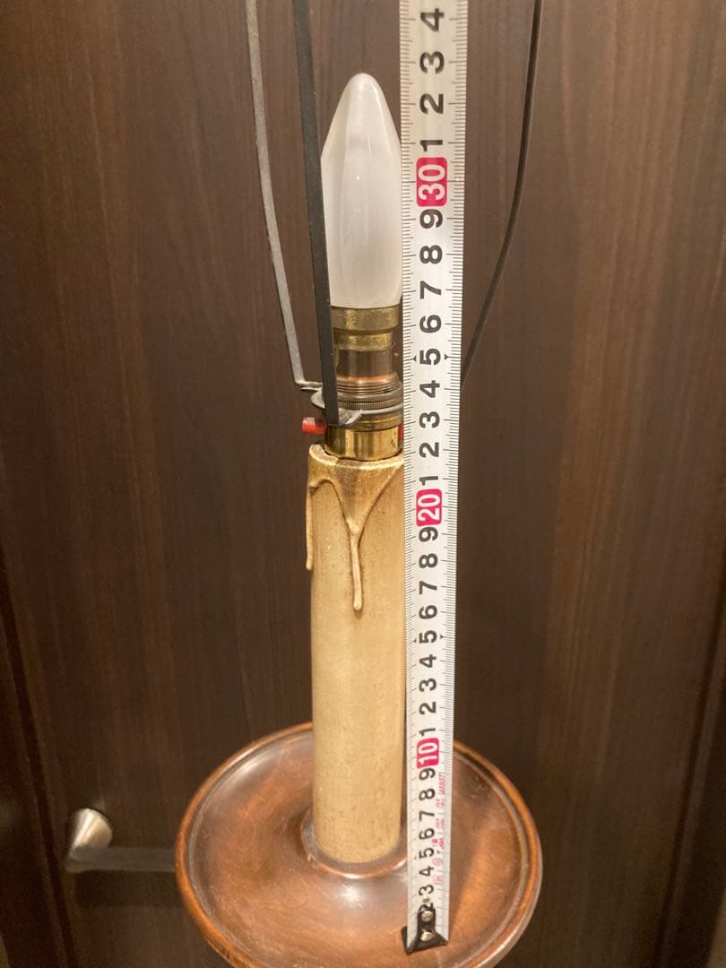 アンティーク　ビンテージ　スタンドライト シェードランプ 木製　ロウソクデザイン