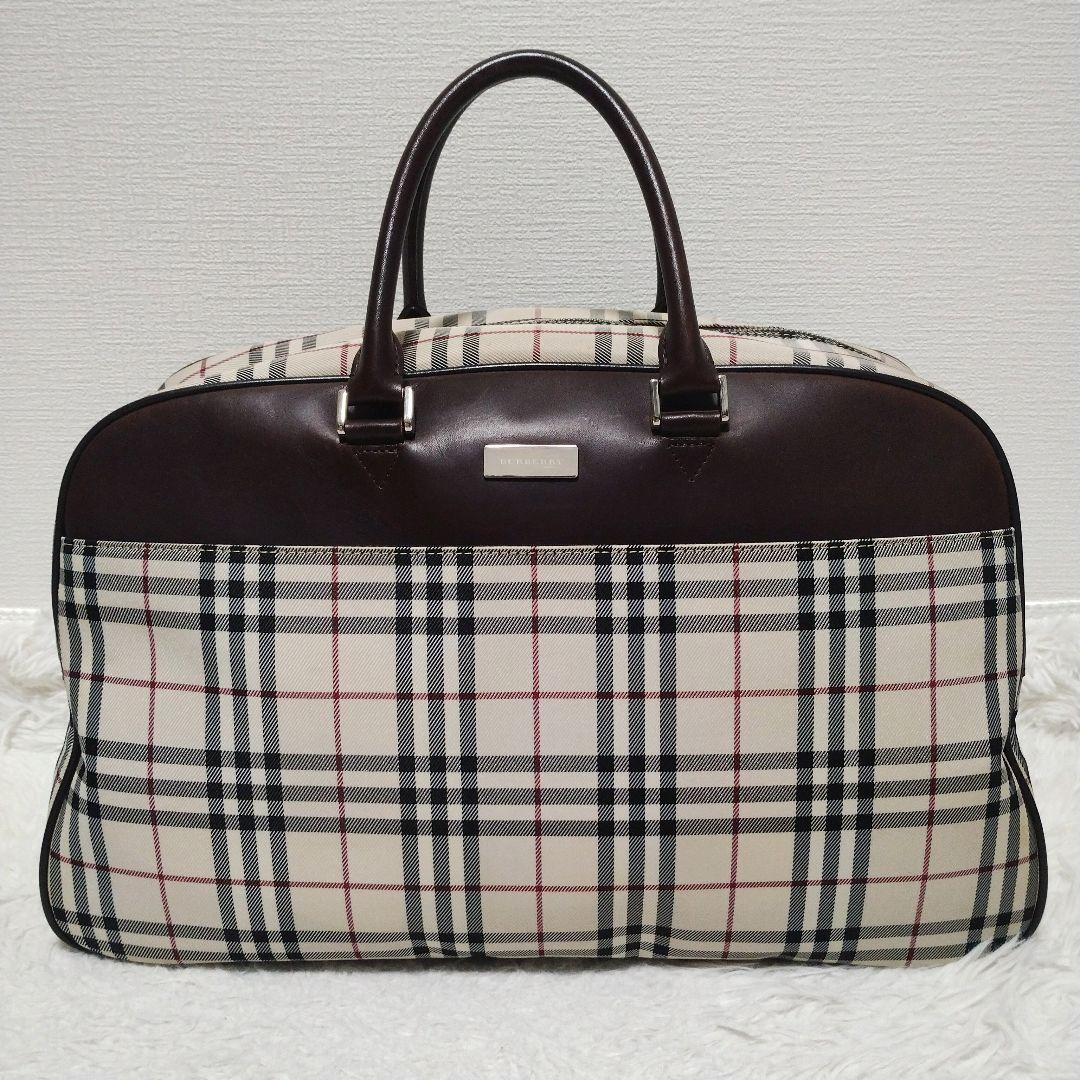 【美品】大容量 BURBERRY バーバリー ボストンバッグ ノバチェック