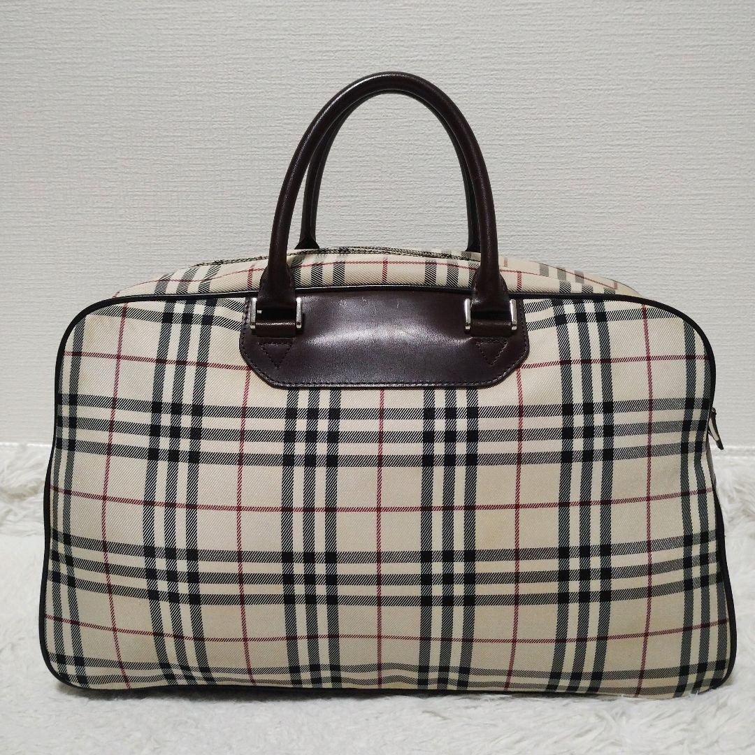 【美品】大容量 BURBERRY バーバリー ボストンバッグ ノバチェック