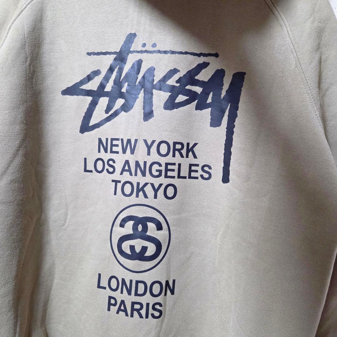 Stussy/フルジップパーカー/カーキ/ステューシー/los angeles