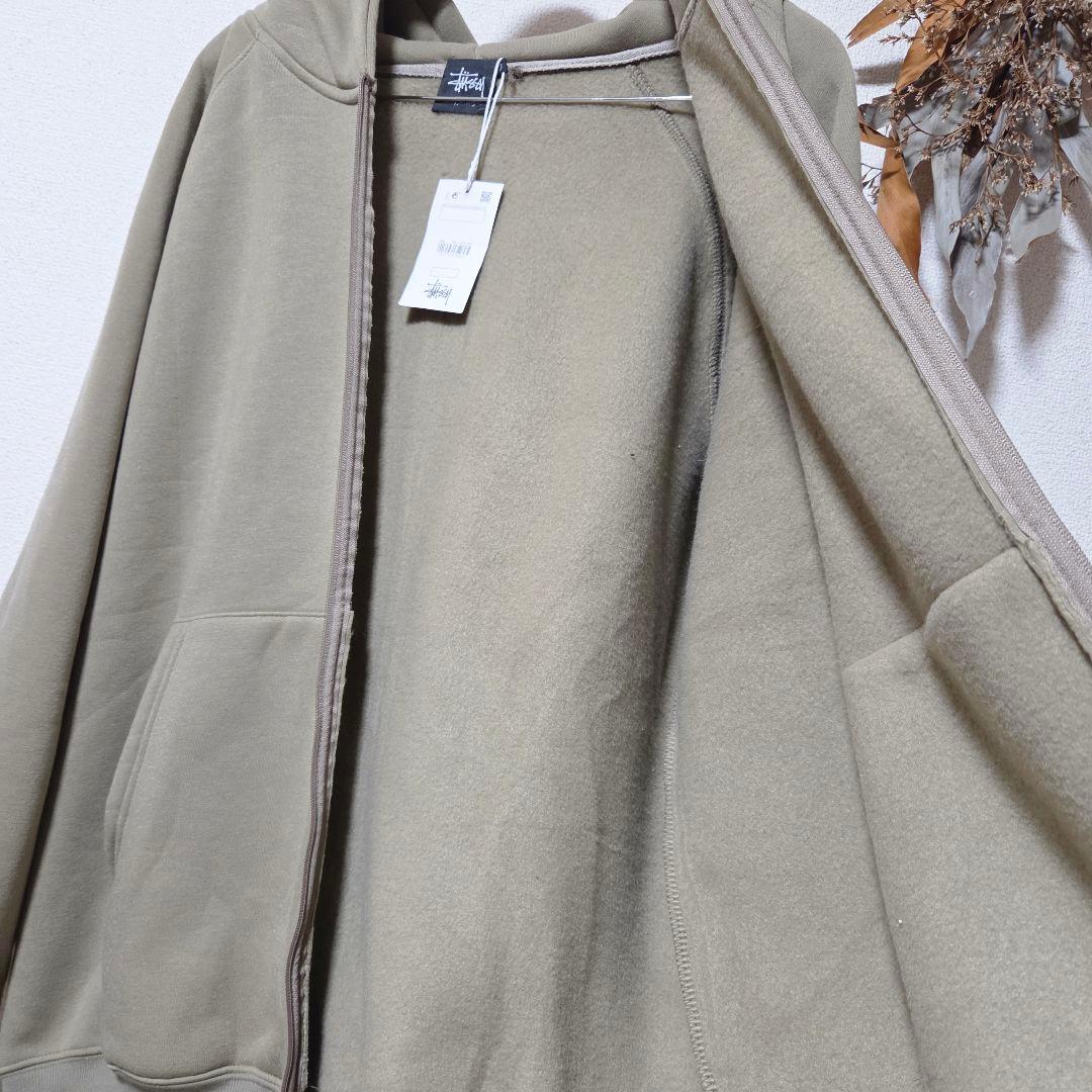 Stussy/フルジップパーカー/カーキ/ステューシー/los angeles