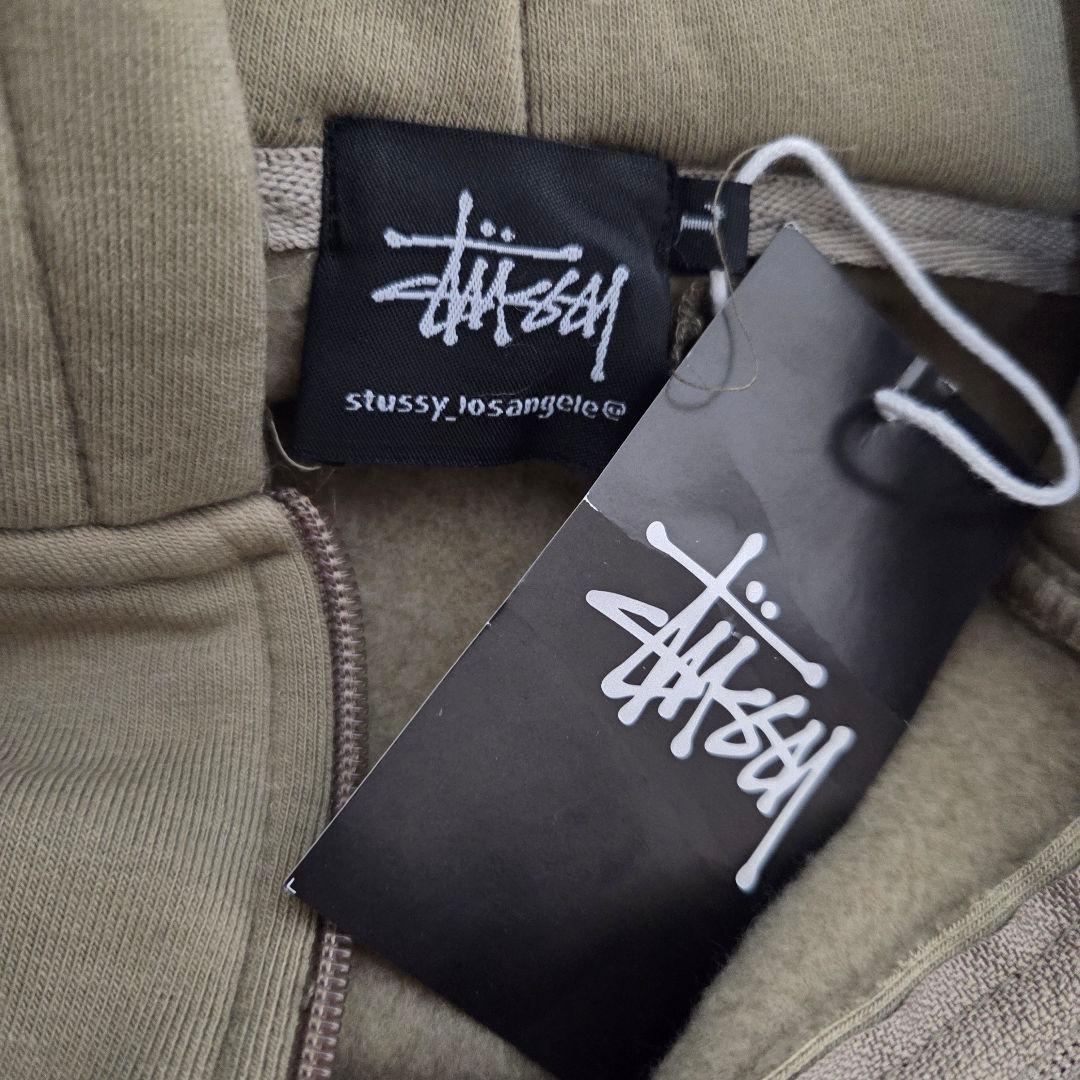 Stussy/フルジップパーカー/カーキ/ステューシー/los angeles
