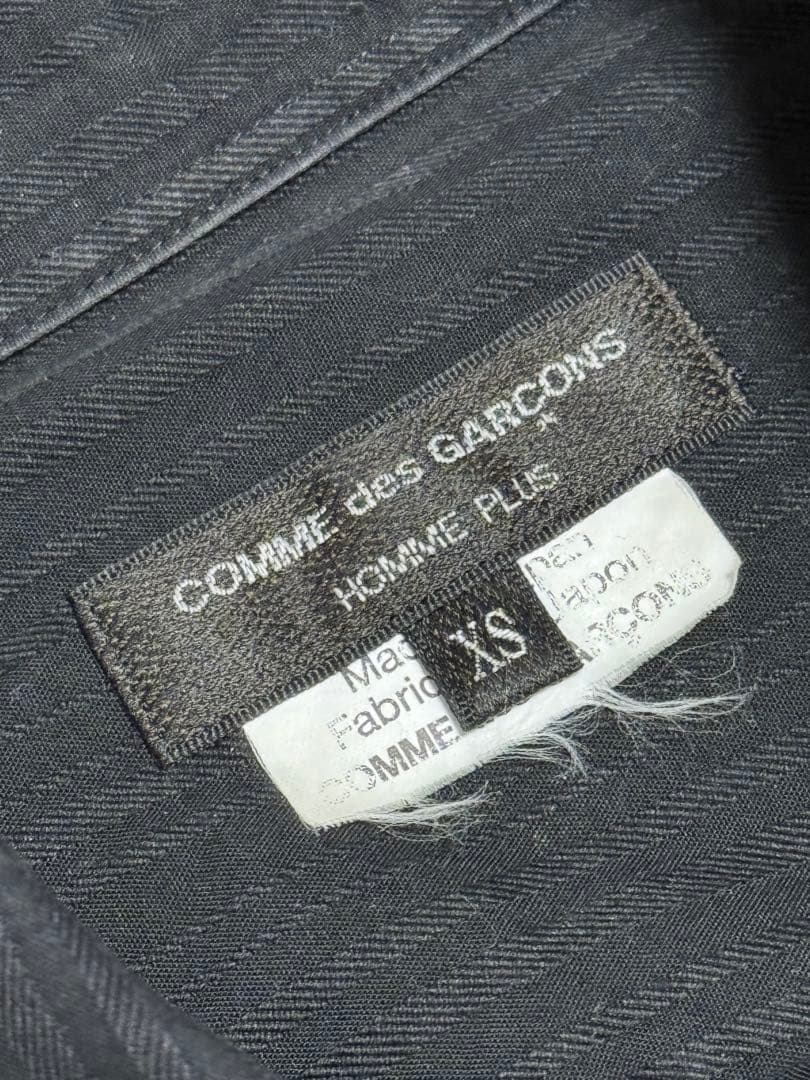 COMME des GARÇONS HOMME PLUS ブラックシャツ XS