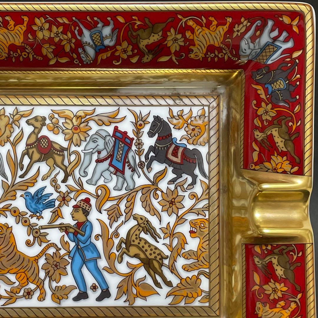 HERMES エルメス インドの狩猟 アッシュトレイ 灰皿 スクエアプレート