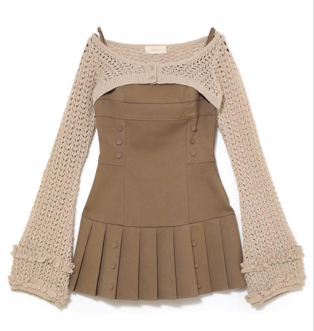 ワンピース ANDMARY Grenda pleats set mini dress