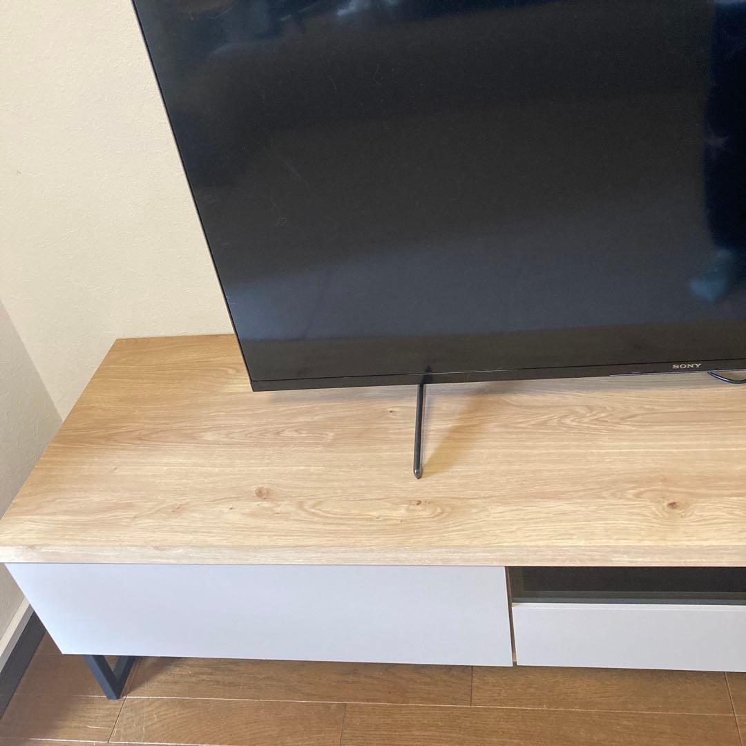 ワンワン テレビ台 幅180 完成品 大川家具 グレー