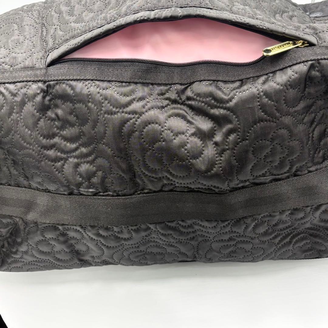 レスポートサック　パフィーブロッサムズ　ブラック　ポーチ付き 2way