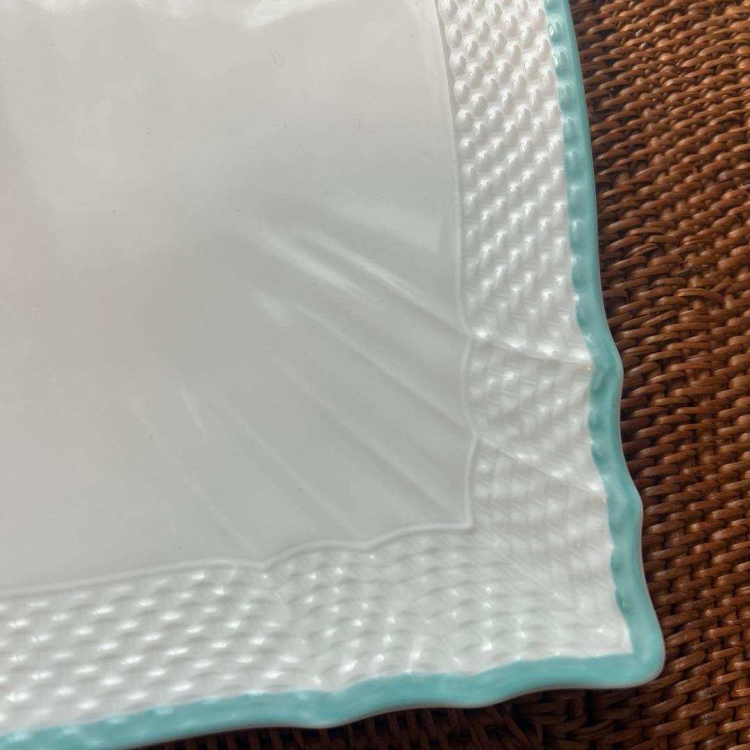 リチャードジノリ 2枚 ベッキオホワイト 22cm レア スクエア プレート 皿