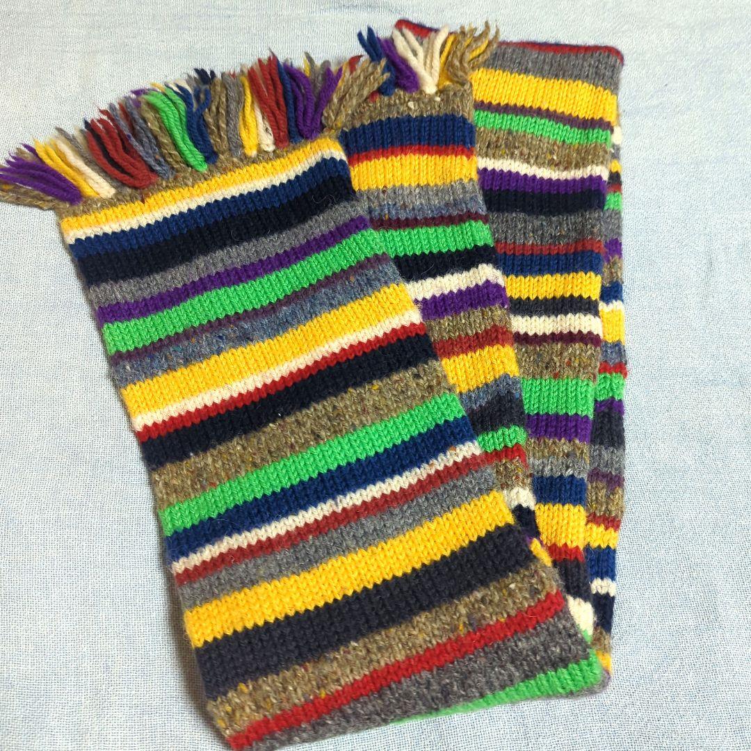 希少‼️INVERALLAN インバーアランニットマルチカラーマフラー