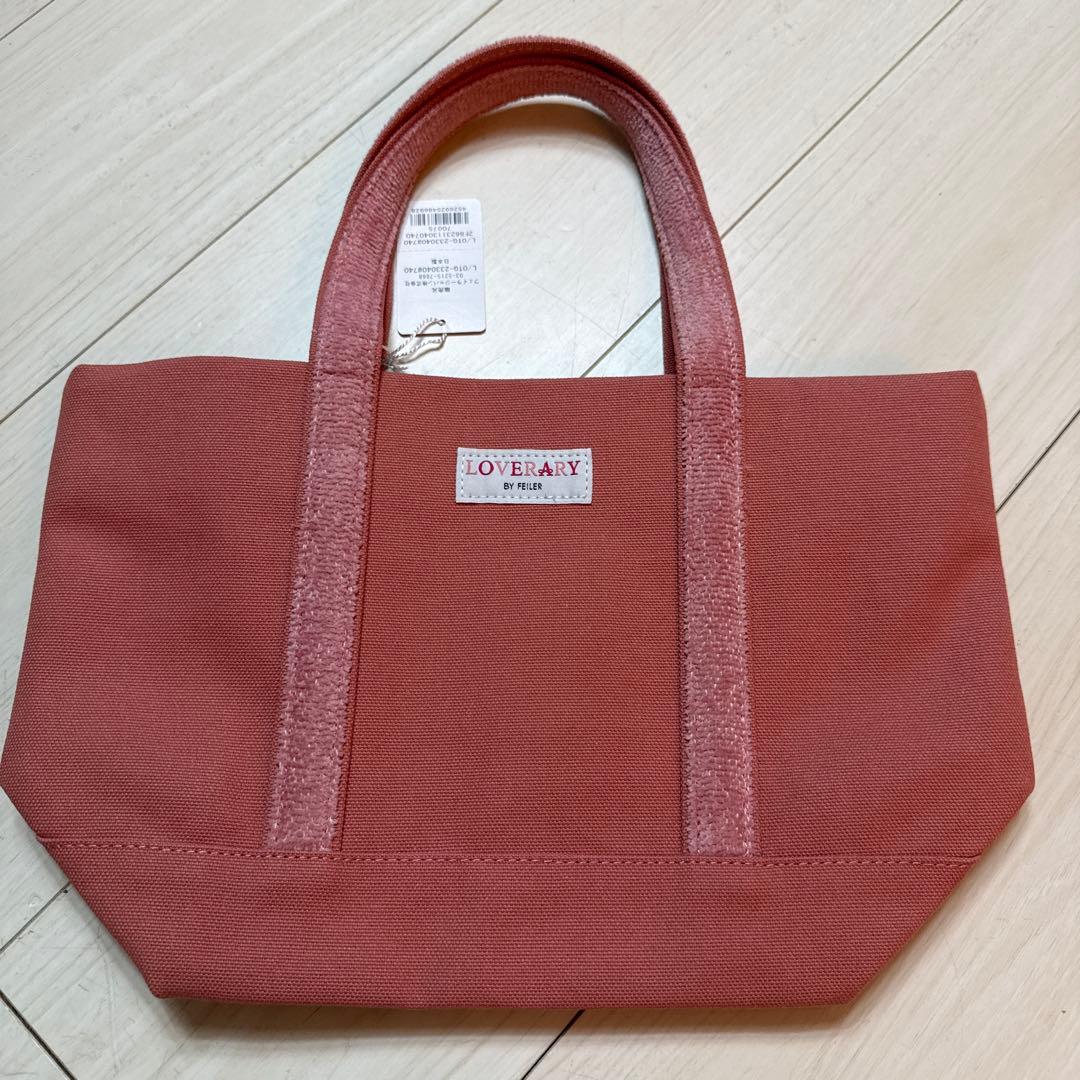 LOVERARY ピンク オールドテディガール　ワッペントートバッグ　Lサイズ