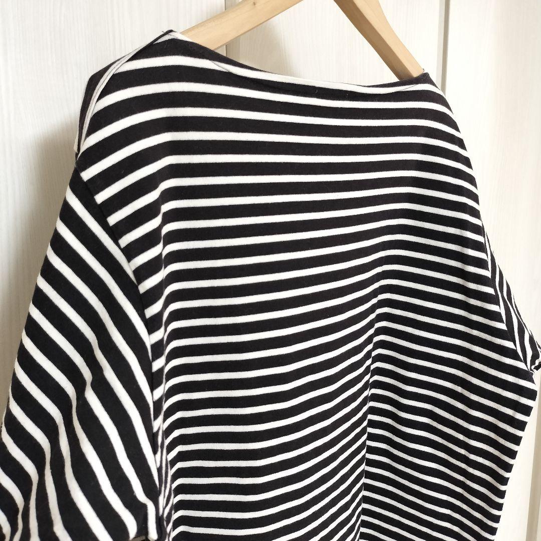 COMOLI ボーダー ボートネック サイズ2