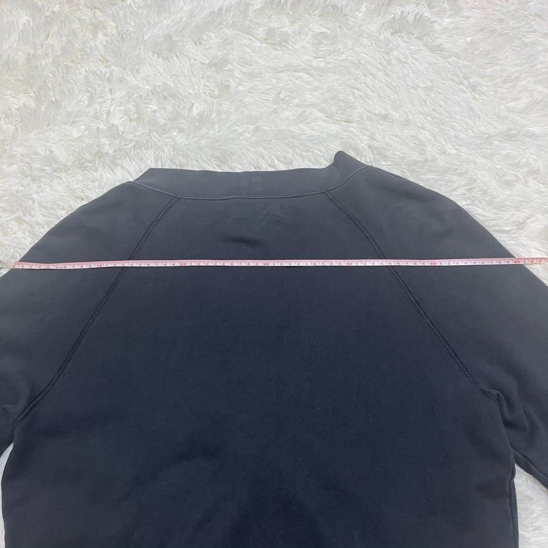 PRADA Vネック カーディガン ボタン エルボーパッチ グレー M