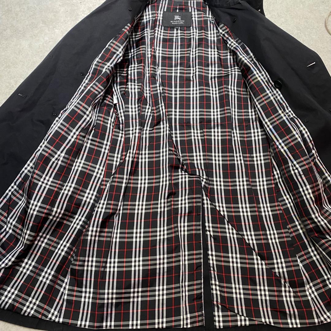 BURBERRY BLACK LABEL L ノバチェック トレンチコート 黒