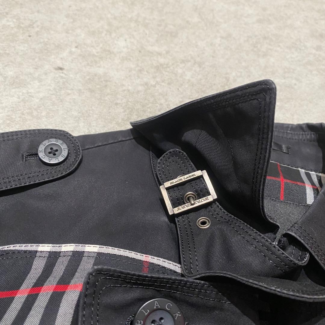 BURBERRY BLACK LABEL L ノバチェック トレンチコート 黒