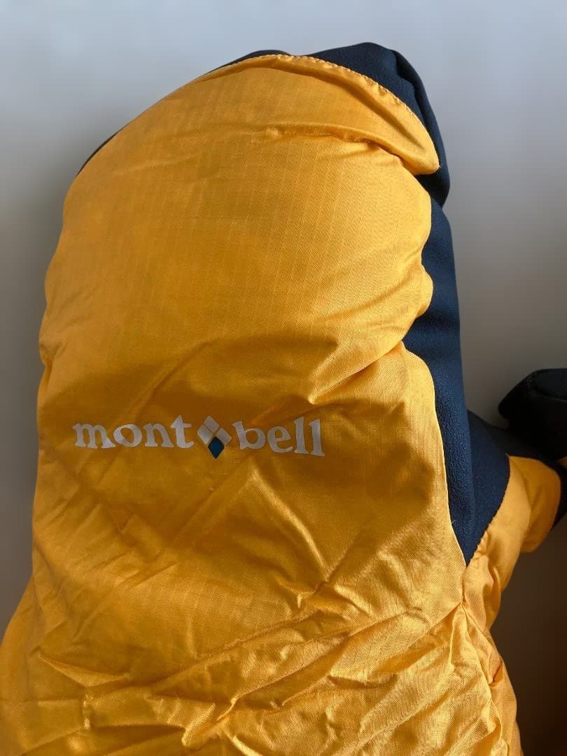 大*ん様 mont-bell イエロー　ダウンミトングローブ　ウィンドストッパー