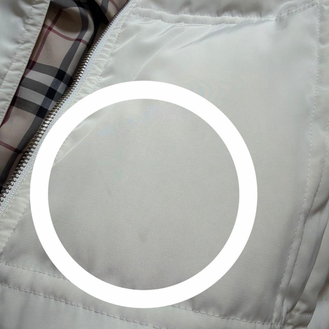 【BURBERRY】 ダウン フェザー ジャケット コート 40 白 ファー