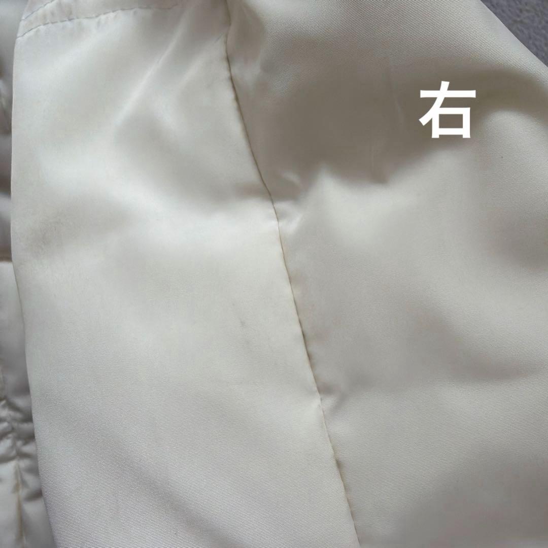 【BURBERRY】 ダウン フェザー ジャケット コート 40 白 ファー