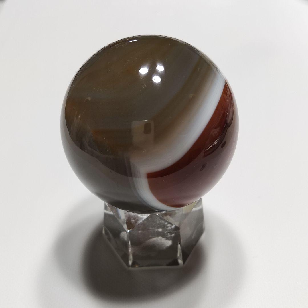 パワーストーン　天然石　レッドアゲート　直径5.5cm　251g　No.393