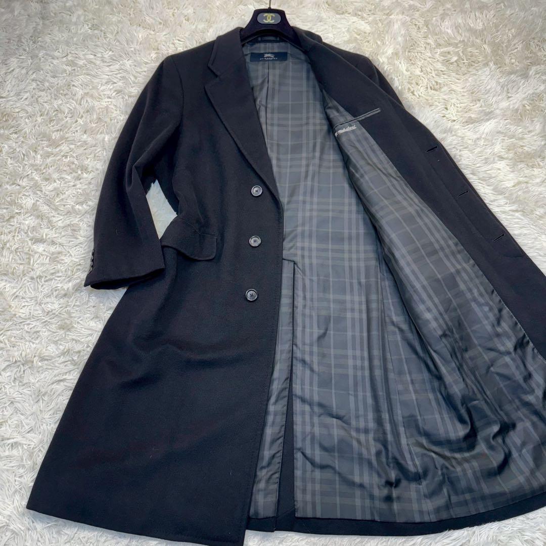 希少✨バーバリーロンドン カシミヤ アンゴラ チェスターコート 比翼 Mサイズ