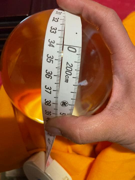 アンティーク品　クリスタルポール台付　玉大きめサイズ