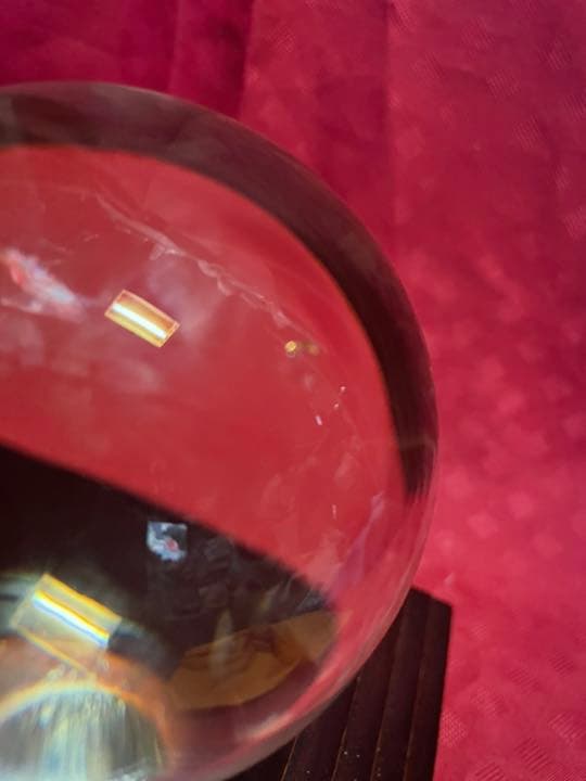 アンティーク品　クリスタルポール台付　玉大きめサイズ