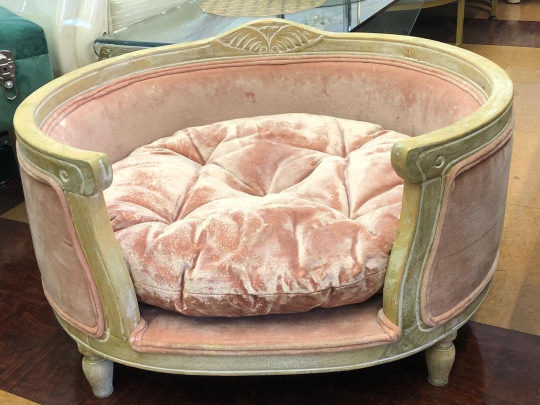 オランダ卿ルーピンク ベルベット ペット ベッドスイート ピンク