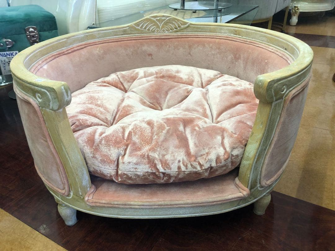 オランダ卿ルーピンク ベルベット ペット ベッドスイート ピンク