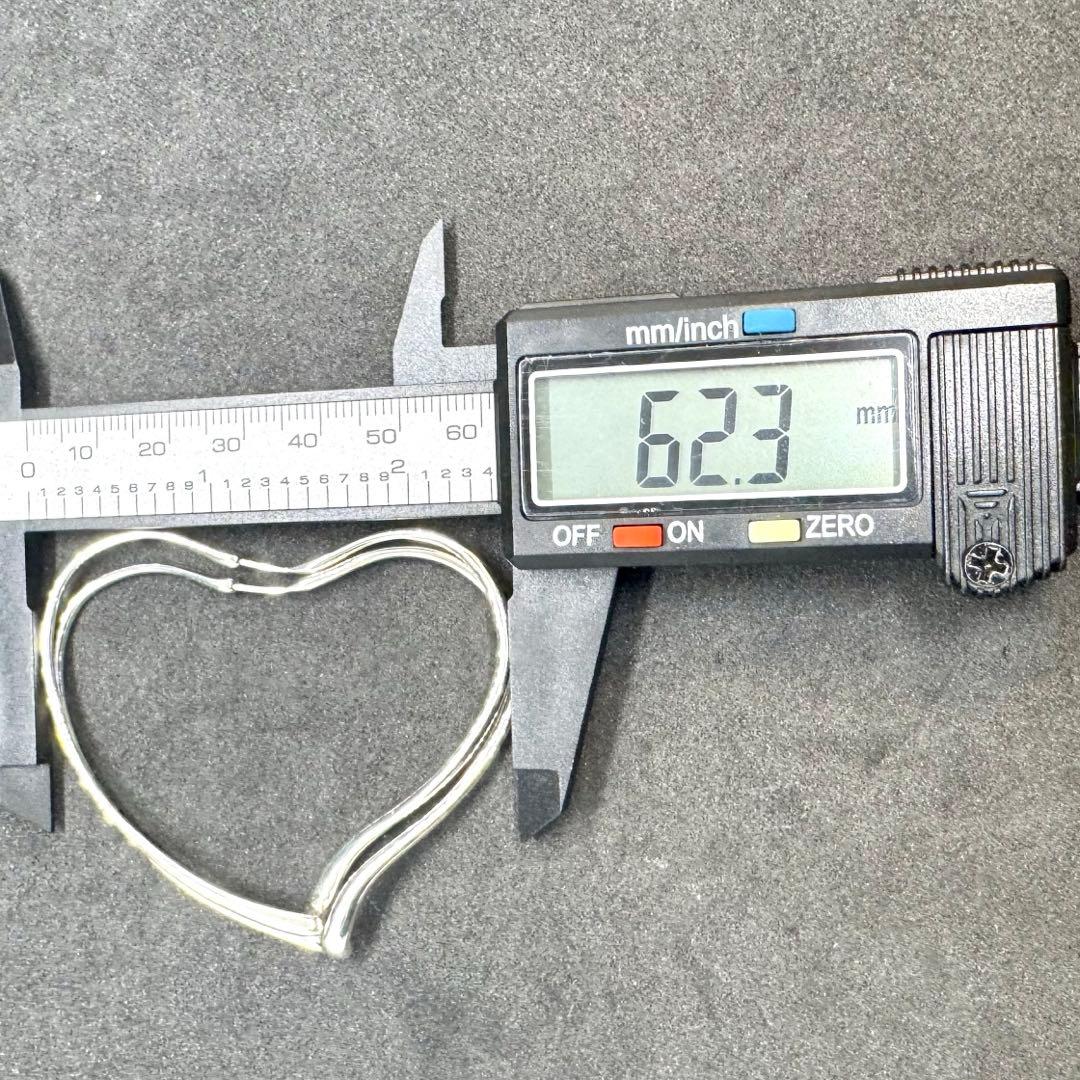 k*i様 オープンハート フープ ピアス ラージ L 銀　ティファニー