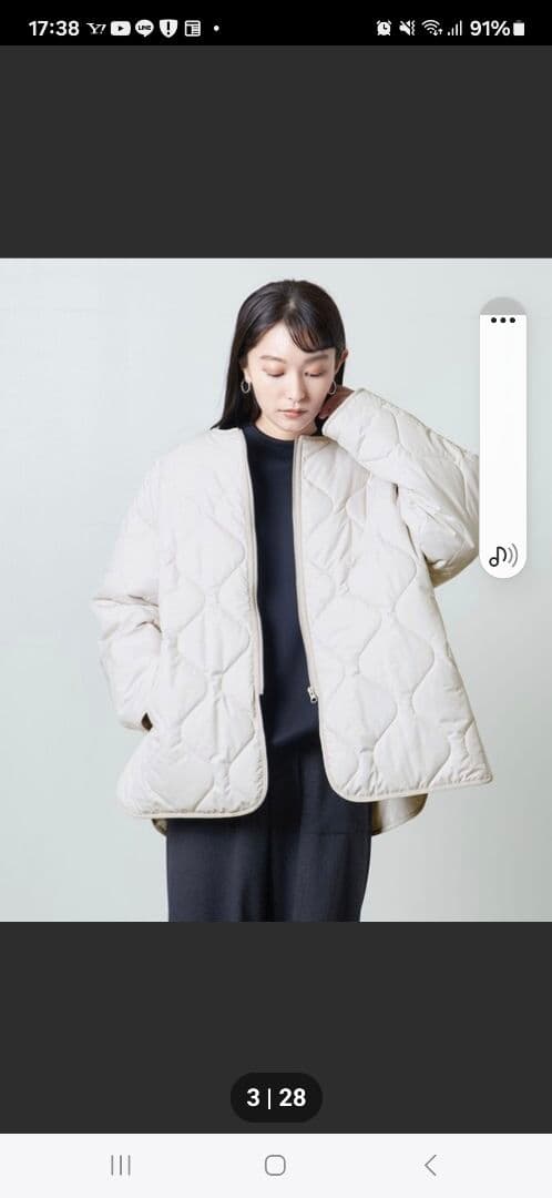 MARW UNITED ARROWS キルティング ミドルコート