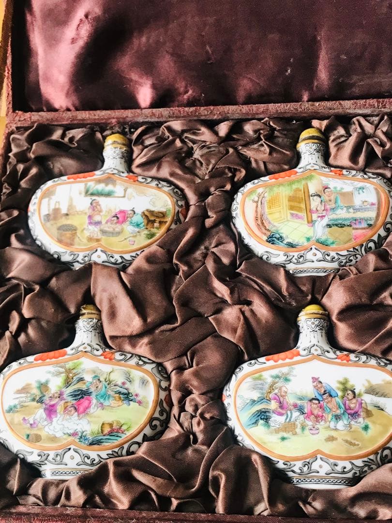 鼻煙壺「吃喝嫖賭」手絵 精品 コレクション