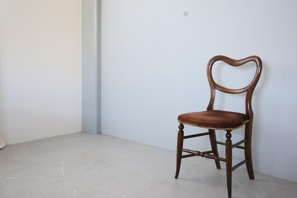 英国アンティーク木製バルーンバックダイニングチェア/サロンイス(89-204)