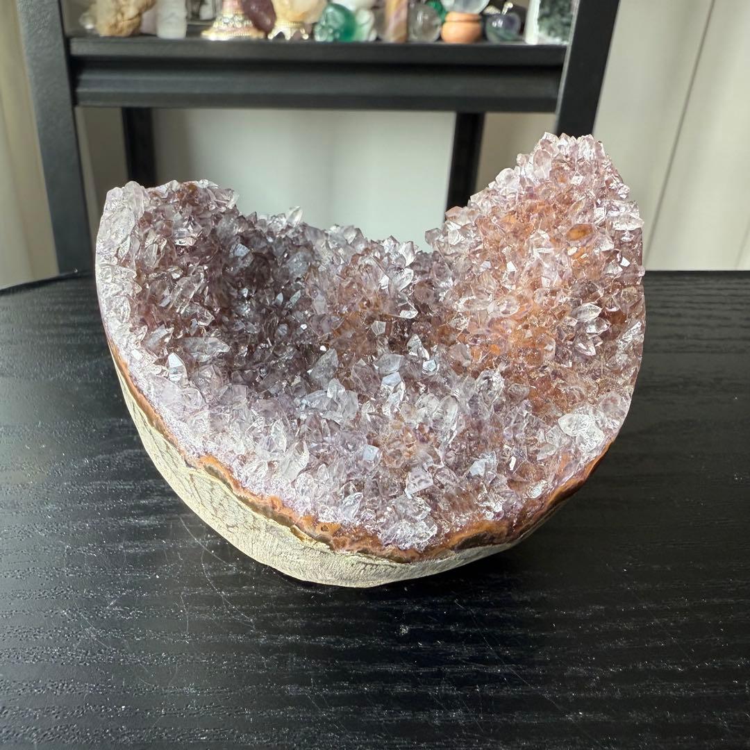 天然石アメジストの原石　置物NO.012905