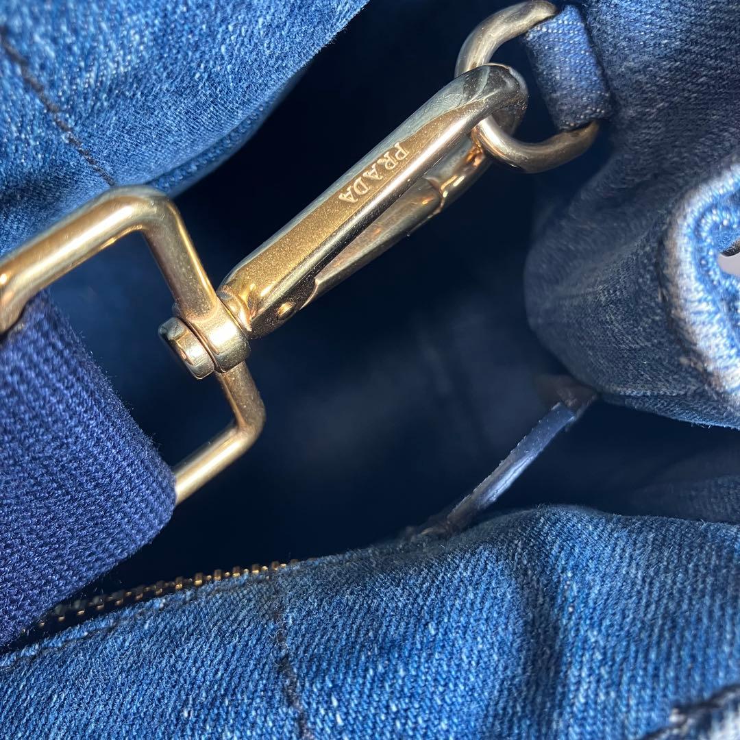 PRADA プラダ カナパミニ 2WAY トートバッグ デニム