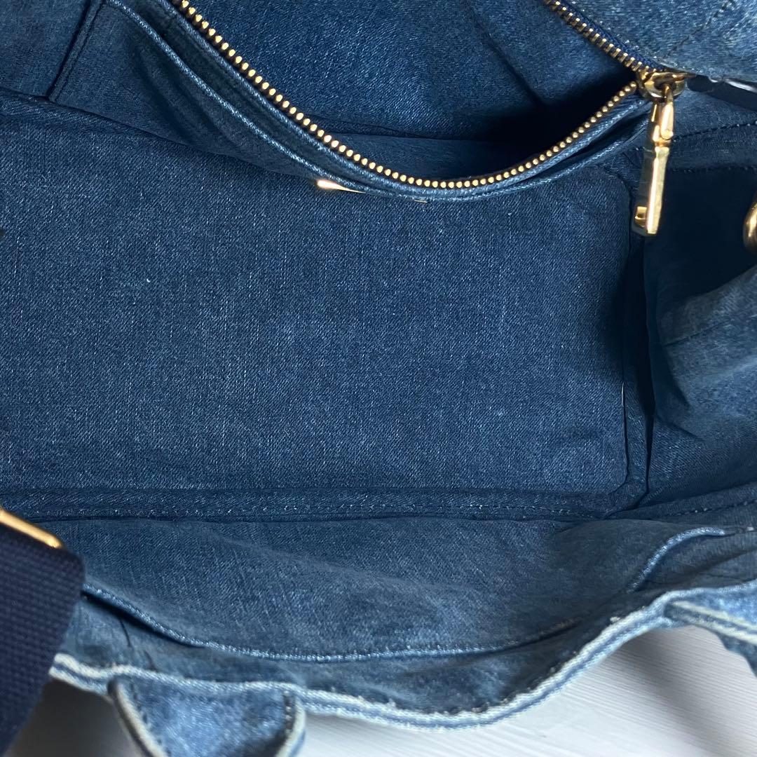 PRADA プラダ カナパミニ 2WAY トートバッグ デニム