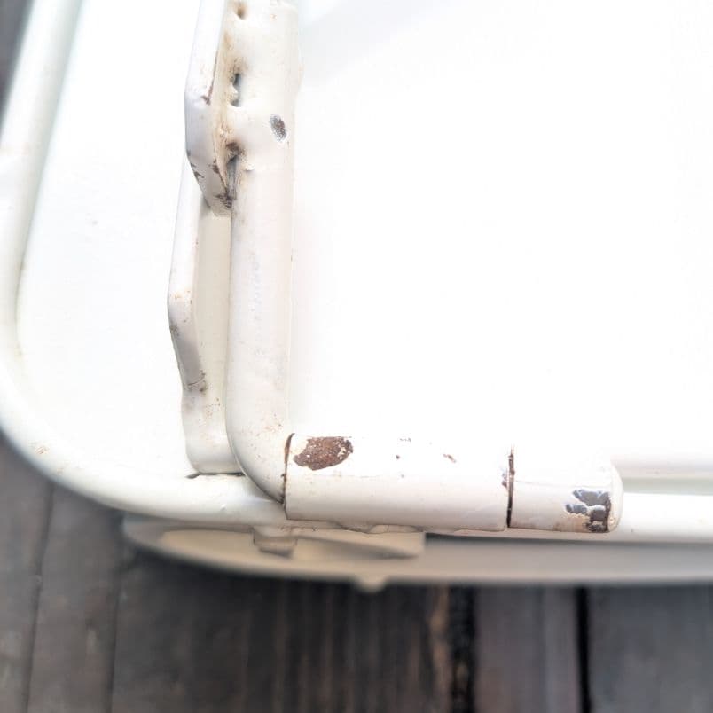 ウォッシュスタンド　アンティーク　レトロ　洗面台 折り畳み　ボウル・蓋付き　白