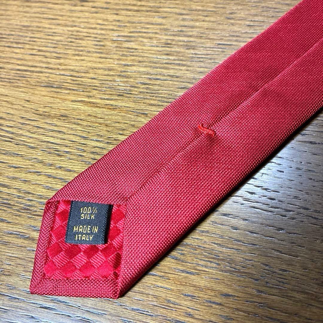 【美品】LOUIS VUITTON ルイヴィトン 赤ネクタイ